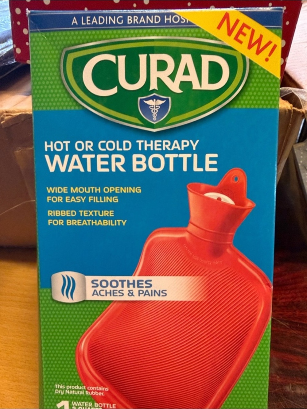 Curad Hot or Cold Therapy Water Bottle - Red